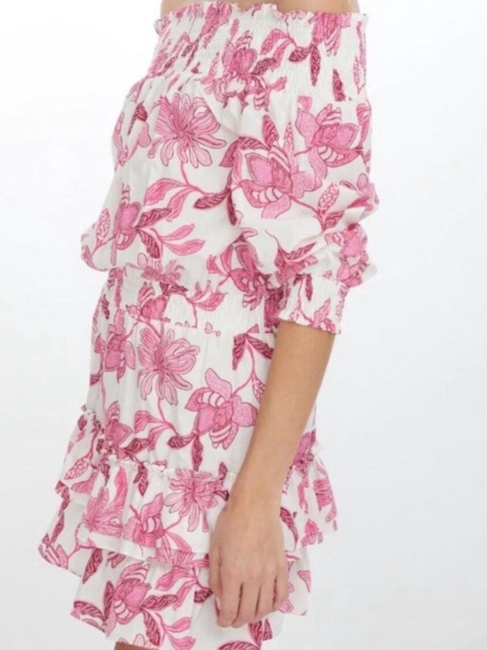 Generation Love Fiona white & Pink dress. Off the shoulder dress. Wore once!